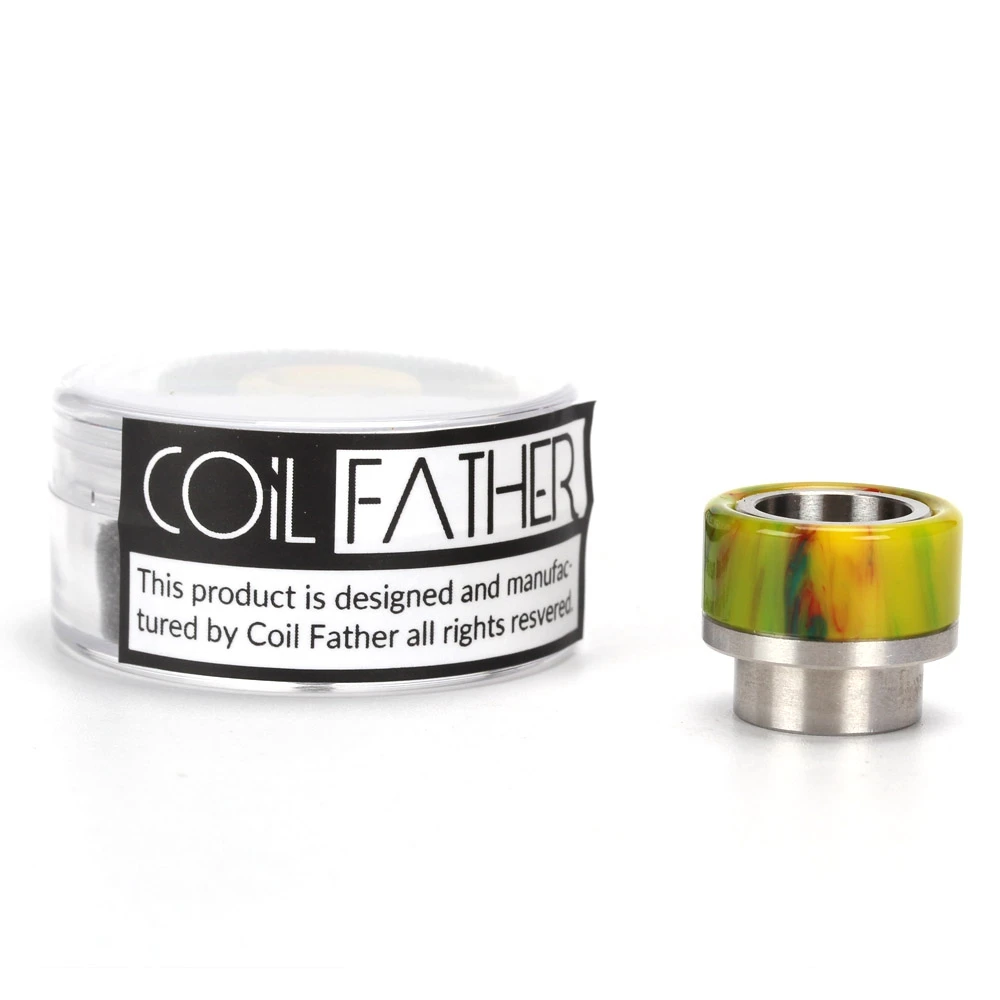 

Coil Father Epoxy Resin and Stainless Steel Drip Tip for Kenned 24 RDA Goon 528 RDA Battle Cap Mad Dog RDA 810 Vape Mouthpiece