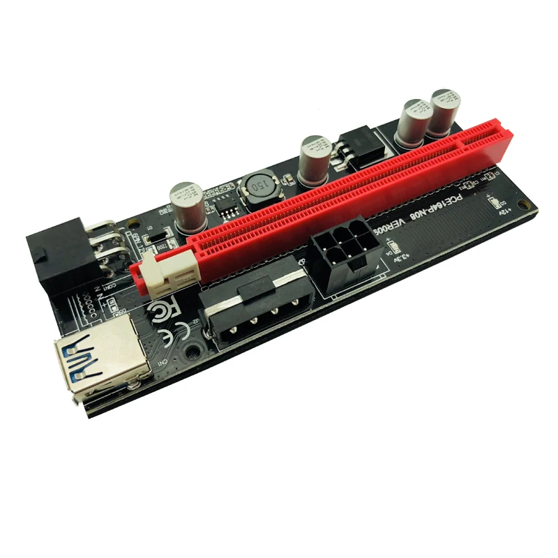 6 шт. новейший VER009 USB 3.0 PCI E Райзер VER 009S Экспресс 1X 4x 8x 16x адаптер карта SATA 15