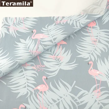 

Teramila Cotton Fabric Twill Fat Quarter Soft Material Bed Sheet Light Grey Bedding Quilting Patchwork Cartoon Animals Designs