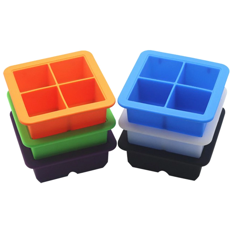 Силиконовая форма для льда большого размера 4 вида 11 5*11 5*5 0 см|large ice cube|ice cube squaretray