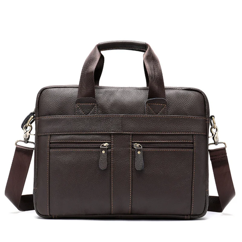 رجل حقائب جلد طبيعي أزياء محمول المفكرة الكتف Crossbody حقيبة ساعي بولسا الأعمال سفر متعددة جيب الهدايا