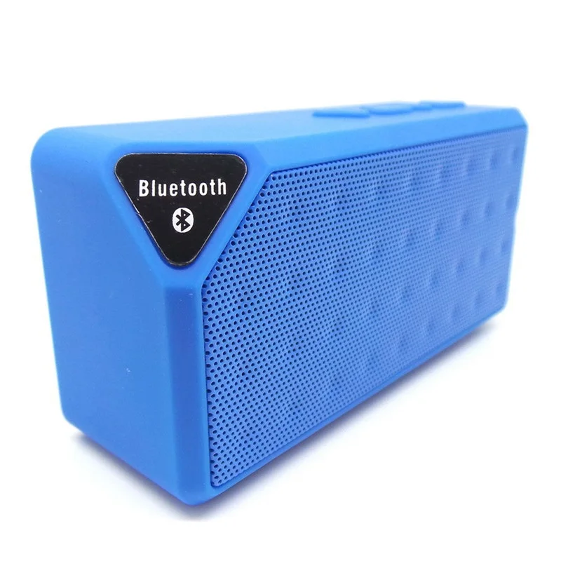 Портативный мини Bluetooth динамик беспроводная музыкальная звуковая коробка сабвуфер громкий динамик s с микрофоном для телефона Поддержка TF USB FM радио - Цвет: Синий