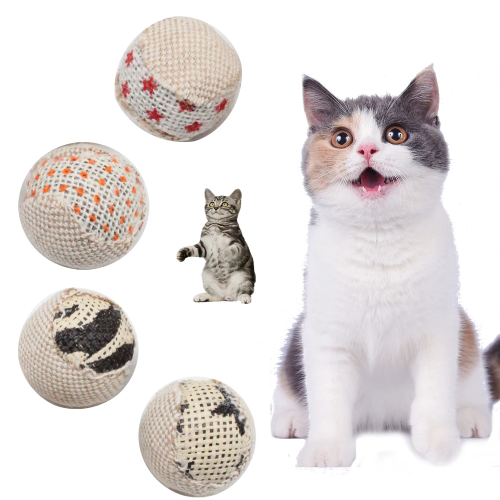 4 шт./упак. 5 см Веселые интерактивные игрушки мяч Диаметр кошка жевательная игрушка дребезжащий звук царапины игрушка для кошки Pet-расходные материалы