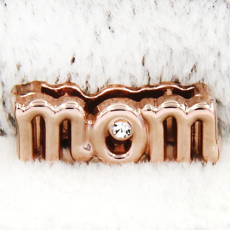 Ювелирные изделия YUKAM Crystal Стразы Best Mom Slide Charms Keeper для браслетов из нержавеющей