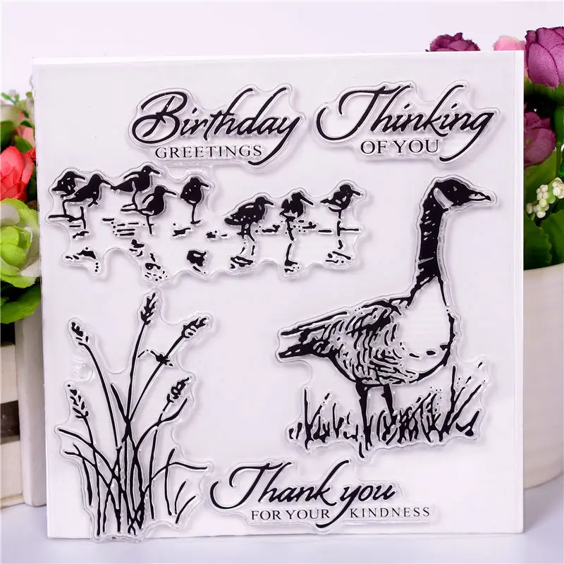 

Duck Transparent Clear Stamps for DIY Scrapbooking/Card Making/Kids Christmas Fun Decoration Supplies