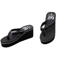 Summer Shoes Fashion Shoes Women Platform Slippers PU Leather Soft Platform sandals Ladies Wedges Sandals woman Flip Flops Jan9