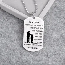 Aile kolye paslanmaz çelik etiket benim SON hediyeler-kızım her zaman aşk baba anne kolye kolye anne baba hediye
