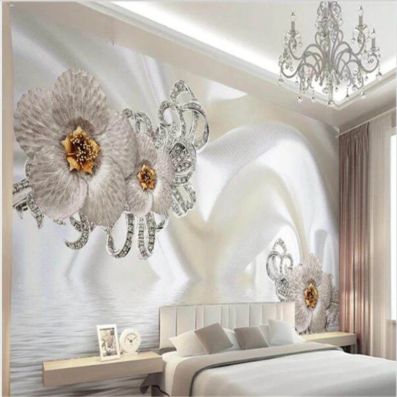 

beibehang 3d wallpapers home decor Photo background wallpaper Photography silk cloth Diamond Hotel bathroom large wall art mural