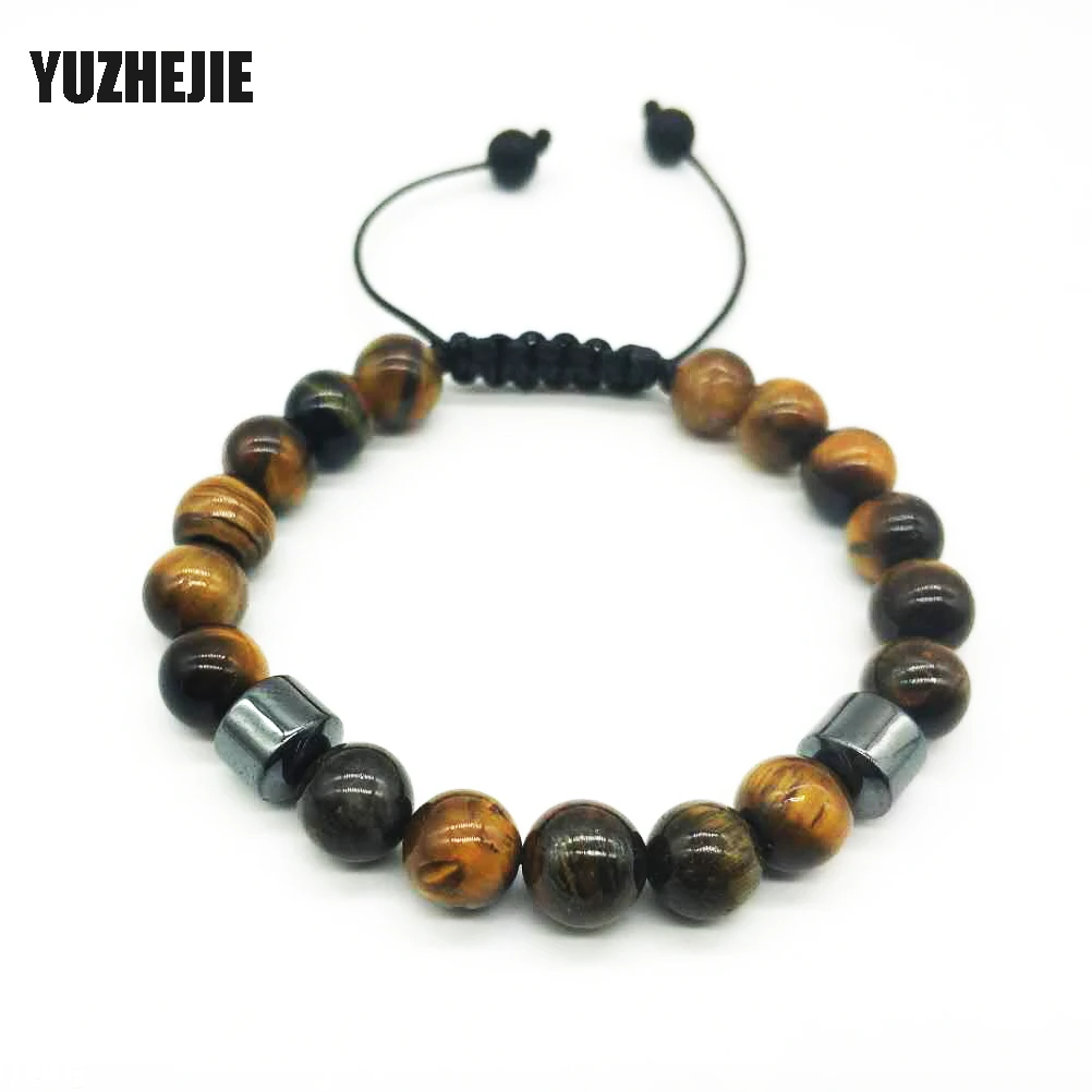 YUZHEJIE новые мужские браслеты и натуральный камень 8 мм матовые бусины Diy Высокое