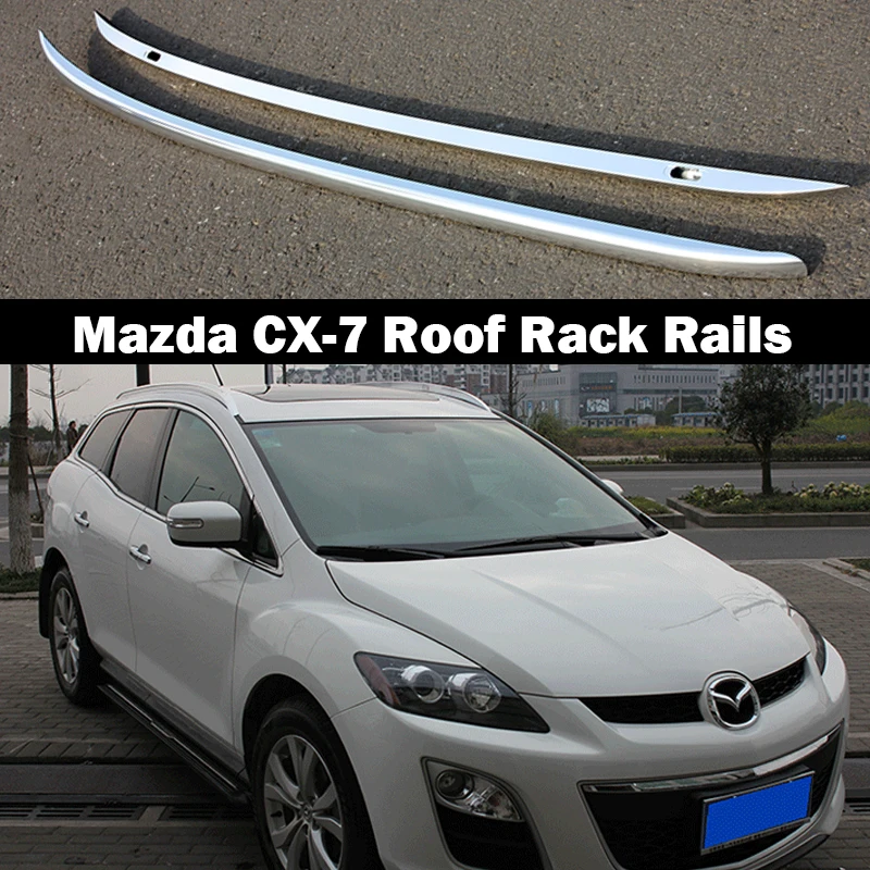 لمازدا CX-7 2010-2018 حامل سقفي القضبان شريط حامل الحقائب القضبان أعلى رفوف السكك الحديدية صناديق سبائك الألومنيوم OEM نمط لمازدا CX-7 2010-2018 حامل سقفي القضبان شريط حامل الحقائب القضبان أعلى رفوف السكك الحديدية صناديق سبائك الألومنيوم OEM نمط