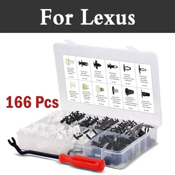 

166pcs Car Fastener Retainer Rivet Clips Push Type Retainers Set In Case For Lexus Ct Es Gs Gs F Gx Hs Is Is F Lfa Rc Rc F Rx Sc