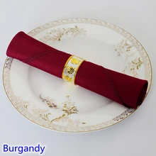 Burgandy цветная салфетка для стола, простая Полиэстеровая салфетка для свадьбы, отеля и украшение стола ресторана, устойчивая к пятнам