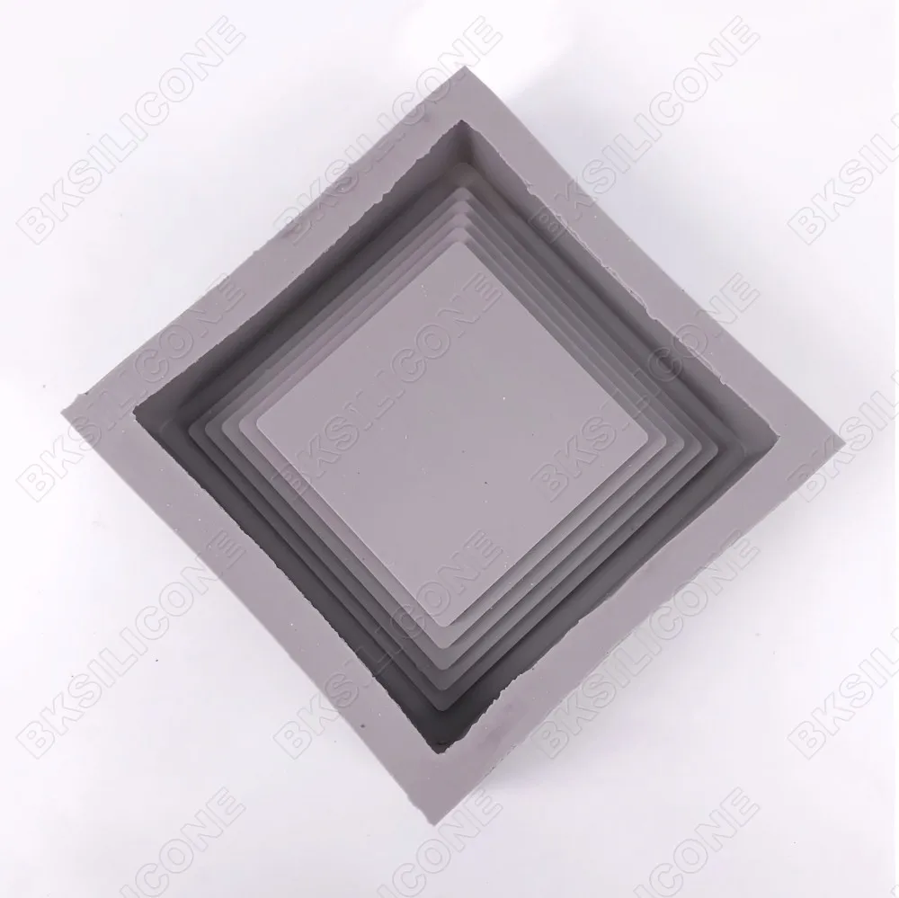 Square Clear-faced Concrete Desktop Placement Pallet mold handmade flowerpot tray maker DIY cement silicone molds