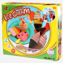 yiqisi Дети Playdough мороженое образования детей Игрушечные лошадки Сверхлегкий полимерная глина формы комплект Инструменты