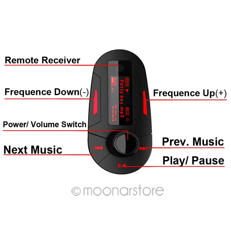 Car Styling Car Kit MP3 Player Wireless FM Transmitter Modulator Radio Adapter USB SD LCD MMC U-disk +Remote Car Music Player
