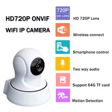 Mini PTZ home security WiFi IP Camera with 1/4″ 720P HD CMOS Sensor IR Cut Auto Switch Day and Night Motion Detect Video Record