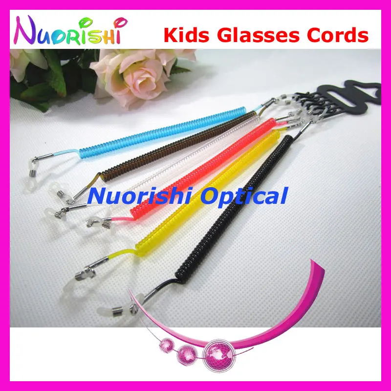 

6pcs Kids 6 Colors Plastic Spring Sunglass Eyewear Glasses Eyeglass Cord Chain Lanyard free shipping L600