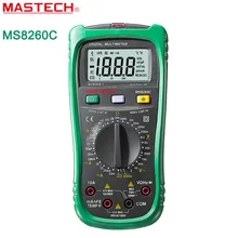 MASTECH MS8260C Цифровой Мультиметр бесконтактный 2000 отсчетов емкость/сопротивление тестер детектор диод transisto