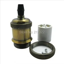 Высокое качество Винтаж патрон для лампы, из чистого алюминия база и стильная домашняя декорация ретродержатель лампы для Подвесная лампа Эдисона свет E27