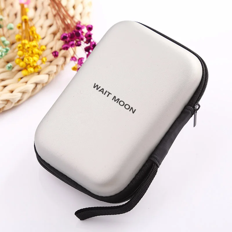 

Solid String Coin Purse Pouch Case Bag Mini Storage Box Square Data Cable Boxes Finish Hard Shell Holders Case Container Zipper