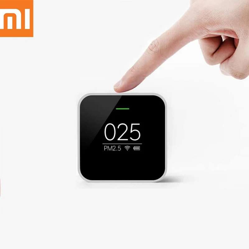 

Original Xiaomi Smart Air Quality PM2.5 Monitor Detector OLED Display Accurate Laser Sensor White Health Care APP Control