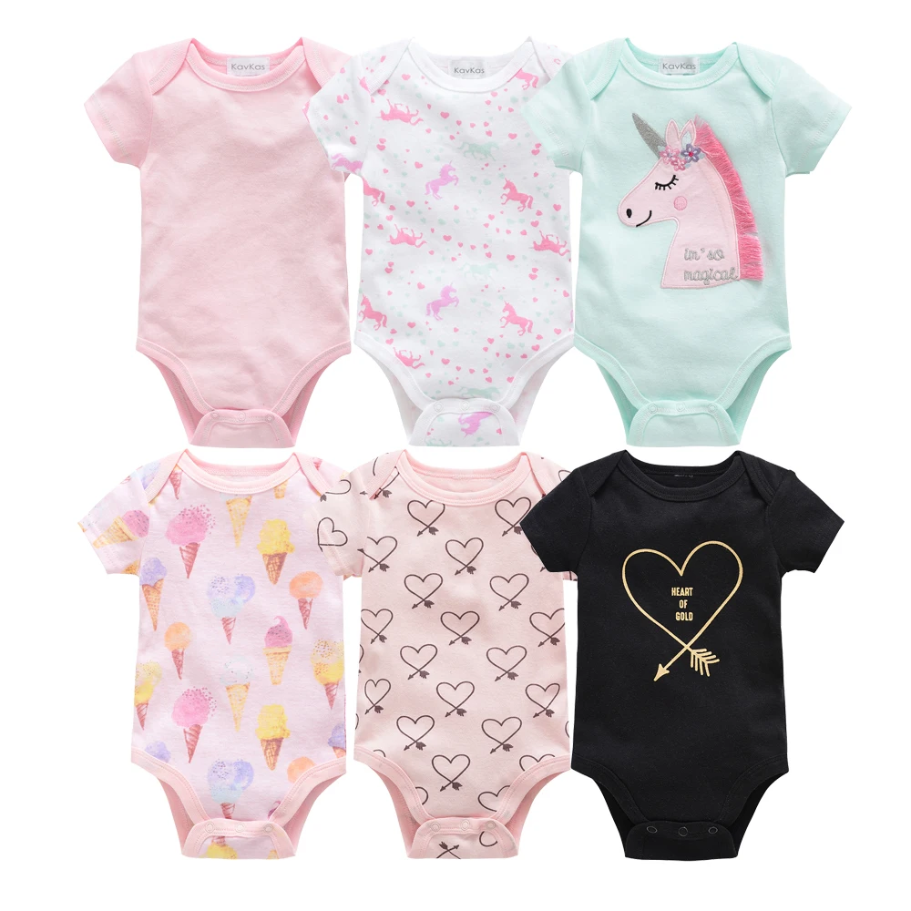 Cotton Bodysuits- 6 pcs set 4