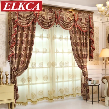 

European Luxury Jacquard Blackout Curtains for Bedroom Luxury Curtains for Living Room Window Curtains Luxury Drapes
