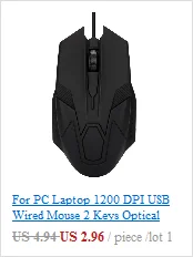 Цена по прейскуранту завода Роскошные 1800 dpi USB Проводная оптическая игровая мышь для ПК ноутбука проводная мышь для офиса