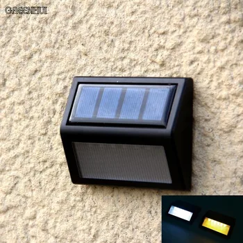 

2Pack Solar Power LEDs Outdoor Waterproof IP55 Garden Pathway Stairs Lamp Light Energy Saving ABS+PC LED Solar Wall Lamp