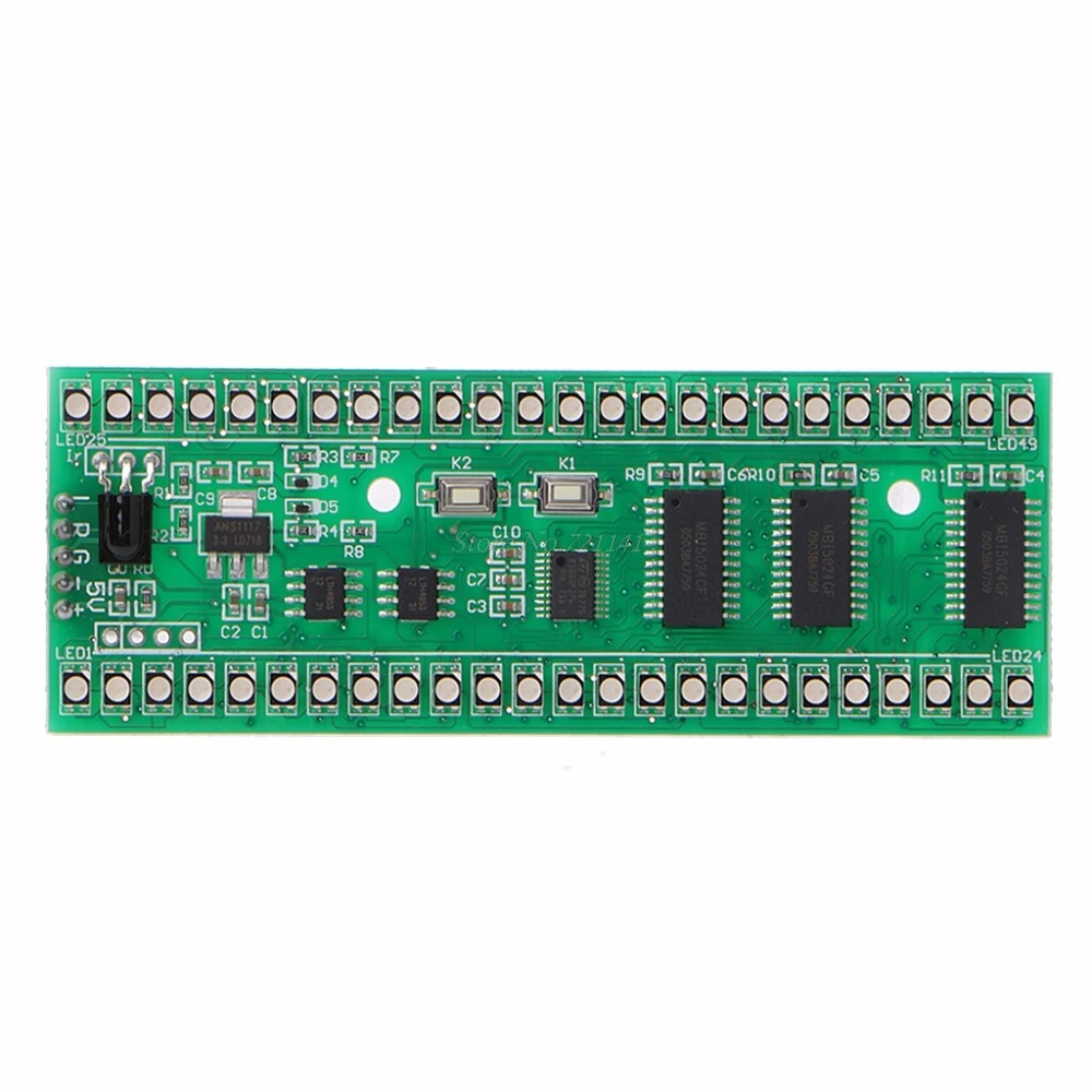 Светодиодный rgb индикатор MCU двухканальный 24 светодиодный уровня VU измеритель F