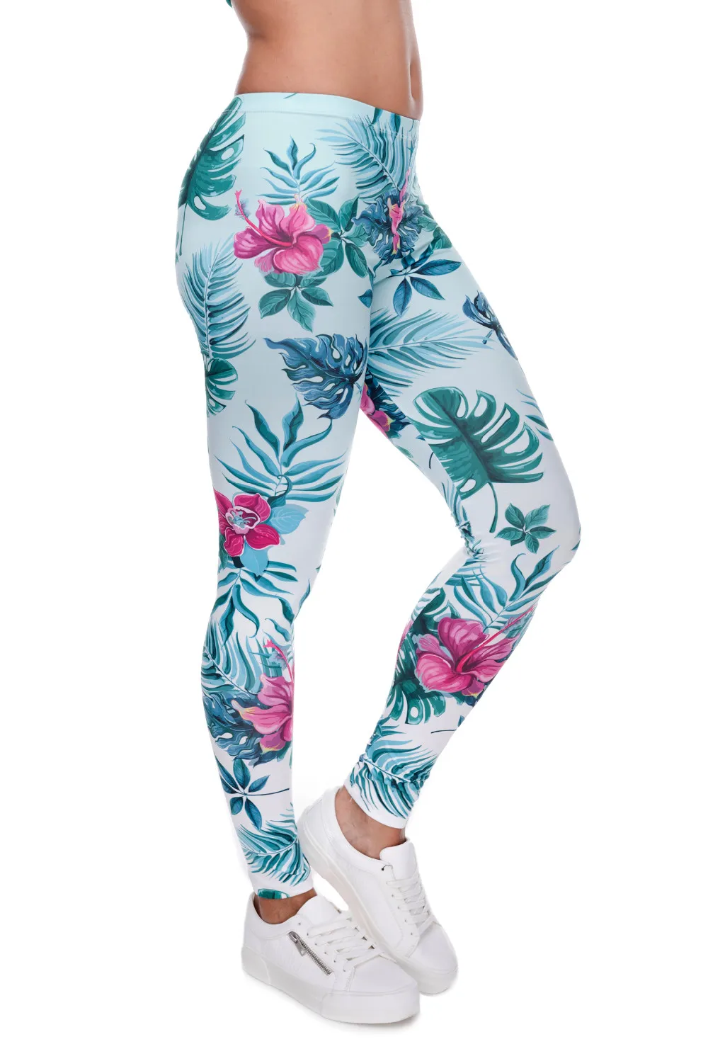 40564 jungle flowers mint ombre (4)