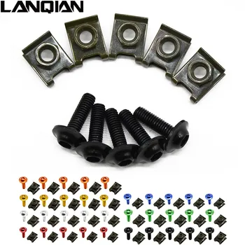 

5pieces 6mm motorbike body fairing screws for honda shadow vt600 1100 cb650f goldwing 1800 triumph tiger 800 daytona 675