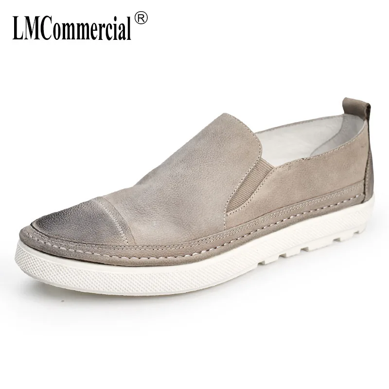

spring and autumn 2018 new men's casual Genuine Leather shoes all-match cowhide breathable Business Men Shoes British retro
