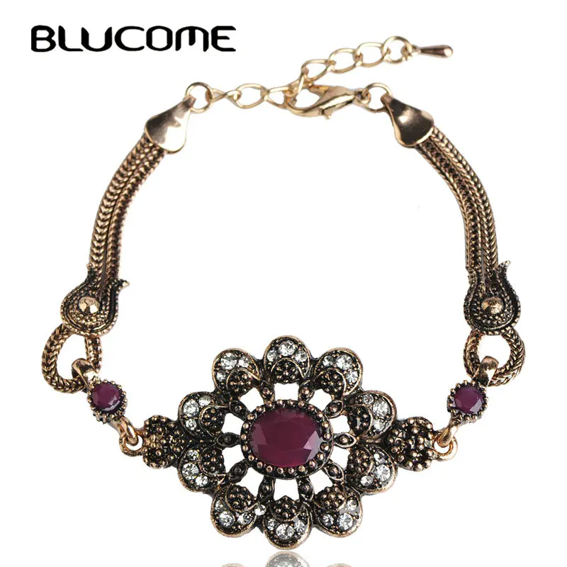 Женский винтажный браслет Blucome красный турецкий аксессуары для браслета |turkish