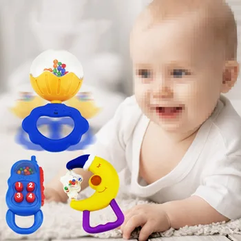 

New hot selling Cartoon Shape Baby cute Rattle Infant Rattle Baby Toy for baby care for 3 styles