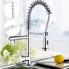 Doube Wasser Auslauf Wasserhahn Heißen/Kalt Wasserhahn Küche Torneira Pull Down + Seifenspender + Abdeckplatte + schlauch Mischer