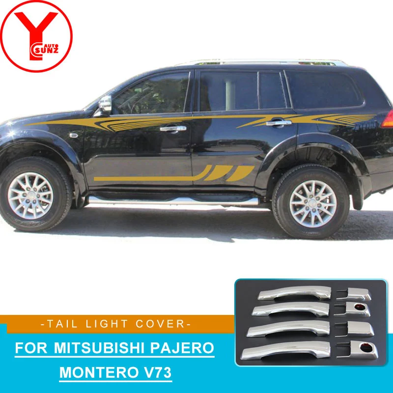 

door handle bowl cover For mitsubishi pajero v73 ABS chrome car parts auto accessories For mitsubishi pajero montero V73 YCSUNZ