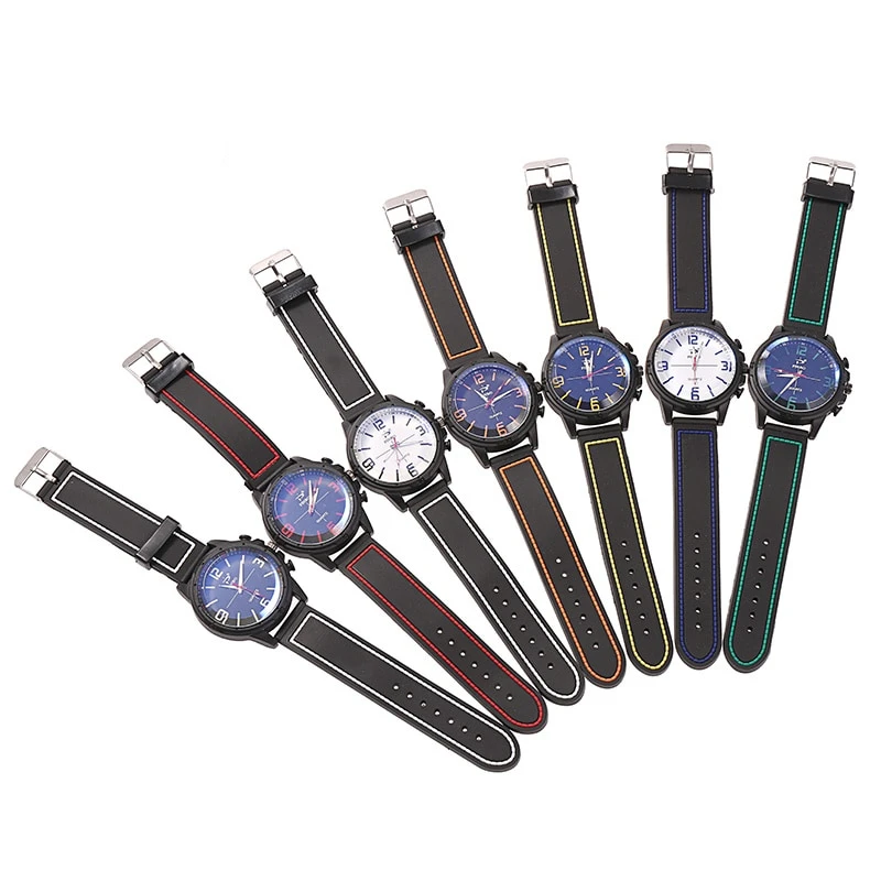 

2019 Fashion Mens Sports Clock Retro Design Alloy Men's Leather PU Watches Top Brand Quartz Wrist Watches #w007