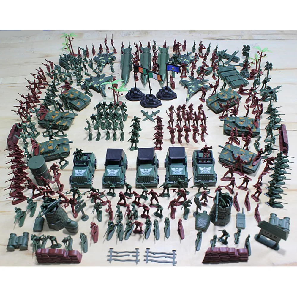 

307 Pcs/set Soldier Kit Grenade Tank Aircraft Rocket Army Men Sand Scene Models