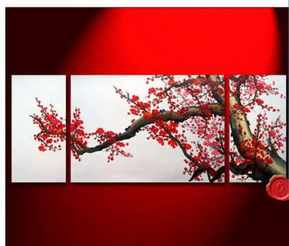 Red Fl Wall Art Framed Red Flowers Wall Art