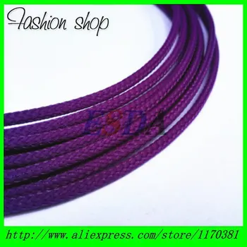 

2mm Round PET braided cable sleeve wire sleeving 100m/reel-free shipping