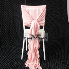 200 шт. Румяна розовый шифон кресло створки Бледно-розовый трепал стул створки шифон стул Кепки chiavari стул пояс-кушак