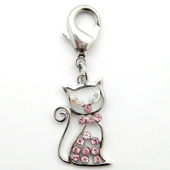 

Pet Dog rhinestones Cat charm Pendant Cat Puppy jewelry collar charm