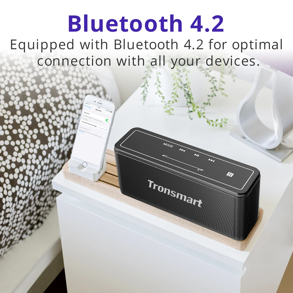 Tronsmart Element Mega Bluetooth говорящий радиоприемник 3D цифровой звук TWS 40 Вт Выход NFC 20 м портативный динамик MicroSD карта