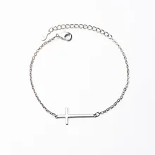 925 пробы серебряный крест Шарм браслет для женщин браслет и браслет модные ювелирные изделия подарок на день рождения SL349