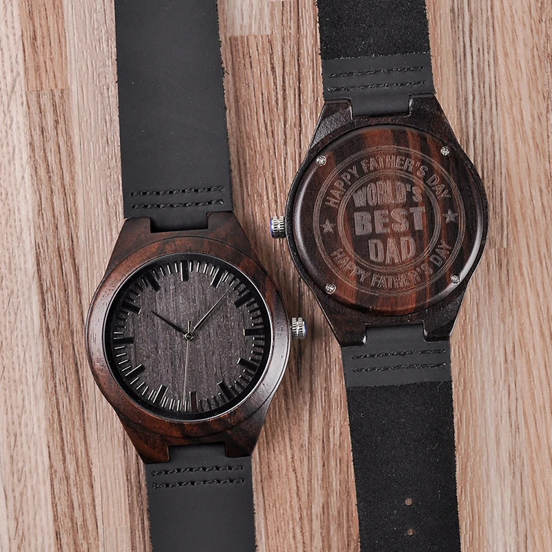 Prix Personnalisé Gravé En Bois Montres Cadeaux Pour Papa,, Maman, amis, D anniversaire, Anniversaire Jour, Garçon D honneur Cadeau
