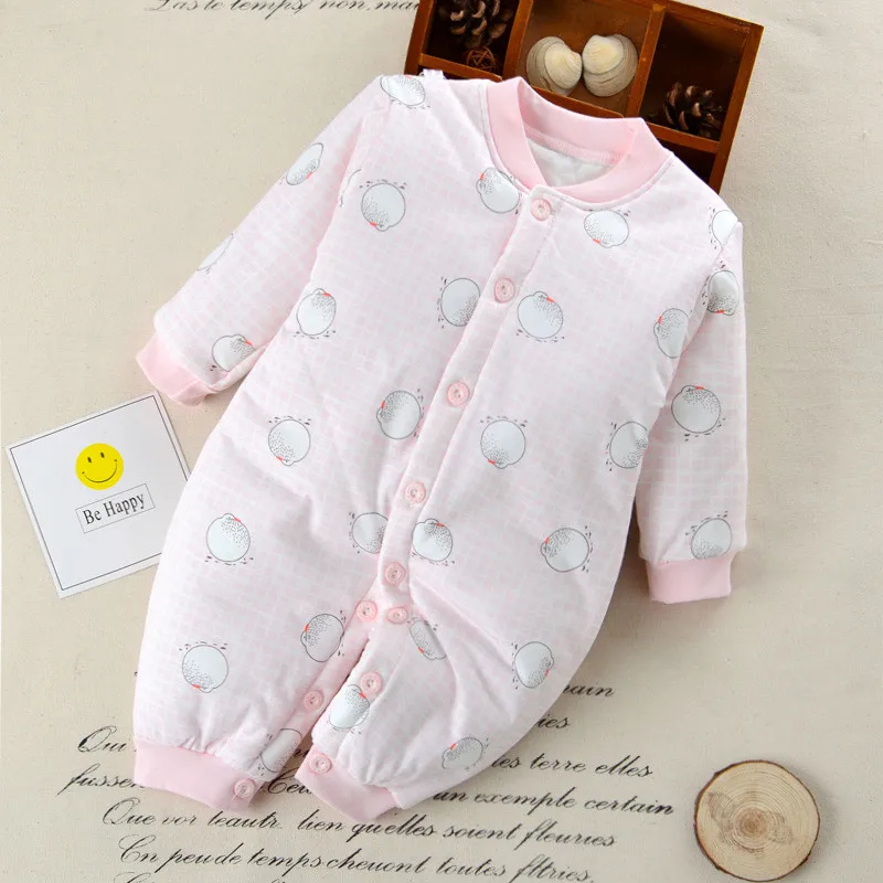 

BibiCola Baby Rompers New 2018 Winter Newborn Bebe Thick Warm Rompers Jumpsuit Clothing Infant Baby Boys Girls Outfits Wear