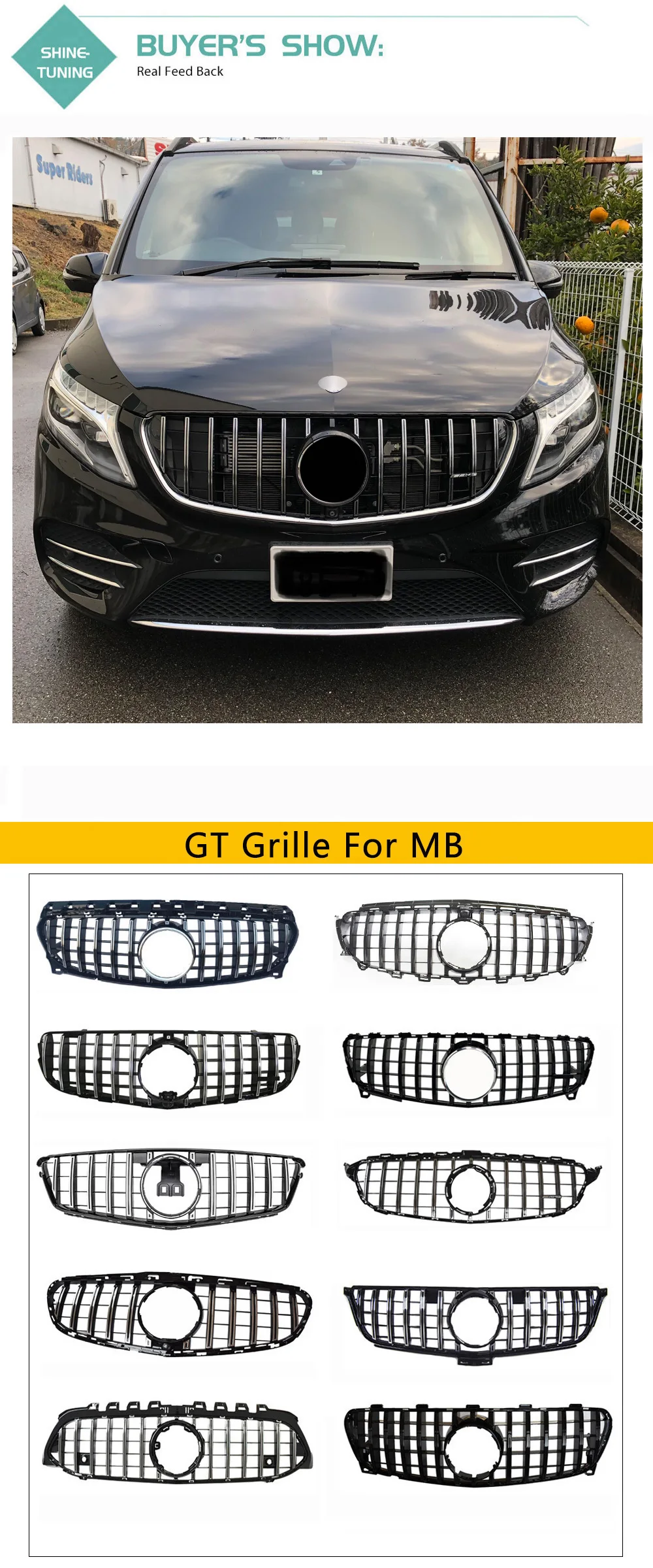 Для V Class Grill W447 V Class GT R решетка для V250 AMG Line гоночная пластиковая решетка Спортивная Роскошная решетка V220d-18