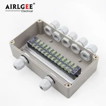158*90*60 мм 2 входа 5 Выход водонепроницаемый распределительная коробка набор с терминалом с разъемом ABS пластиковая коробка открытый можно настроить