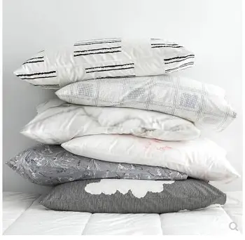 

Nordic simple cushion cover pillowcase 1 pair single printed envelope pillow case 48x74cm bed pillow cover